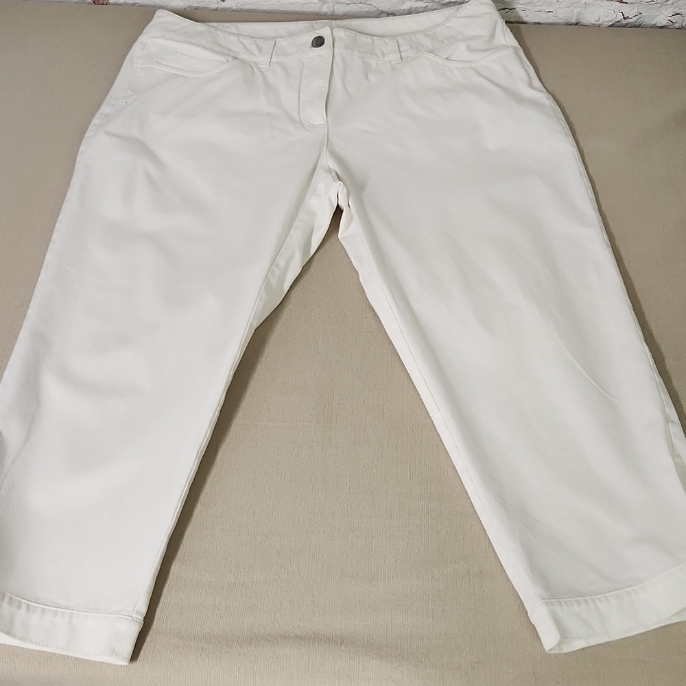 Eileen Fisher White Pants Size M Y2k